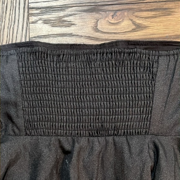 Anthropologie RYU Mini Dress M Black White Cutout Overlay Floral Boho Strapless - Picture 12 of 12